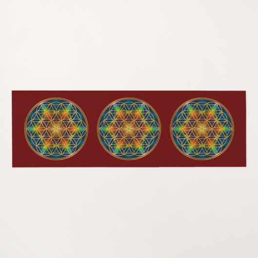 LEVENSSTROOM - Fractal Blossom 1 Yogamat (Achterkant (horizontaal))