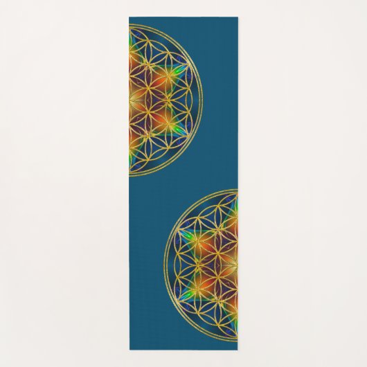 LEVENSSTROOM - Fractal Blossom 1 Yogamat (Voorkant)