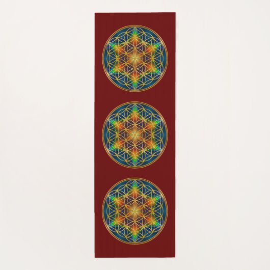 LEVENSSTROOM - Fractal Blossom 1 Yogamat (Achterkant)