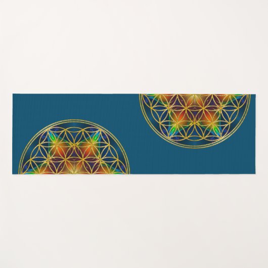 LEVENSSTROOM - Fractal Blossom 1 Yogamat (Voorkant (horizontaal))