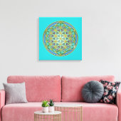 LEVENSSTROOM - Geometrie design 1 Canvas Afdruk (Insitu (Woonkamer))