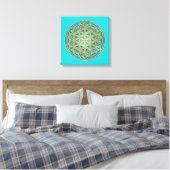 LEVENSSTROOM - Geometrie design 1 Canvas Afdruk (Insitu (Slaapkamer))