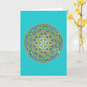 LEVENSSTROOM - Geometrie design 1 Kaart (Gele Bloem)