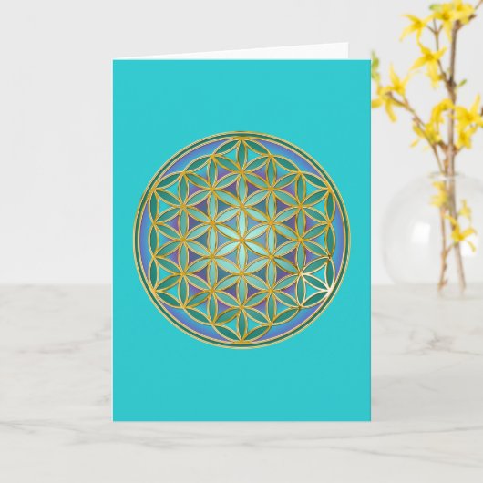 LEVENSSTROOM - Geometrie design 1 Kaart (Gele Bloem)