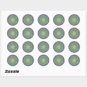 LEVENSSTROOM - Geometrie design 1 Ronde Sticker (Vel)