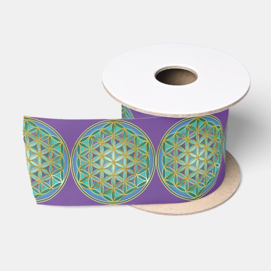 LEVENSSTROOM - Geometrie design 1 Satijnen Lint (Spoel)