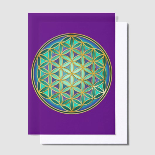 LEVENSSTROOM - Geometrie design 1 Vellum Uitnodigingen (Offset)