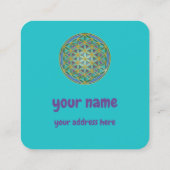 LEVENSSTROOM - Geometrie design 1 Vierkante Visitekaartje (Achterkant)