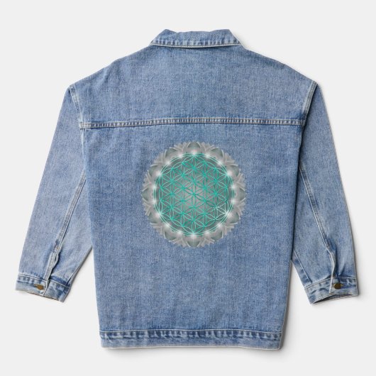 LEVENSSTROOM - Geometrie Design 2 Denim Jacket (Achterkant)