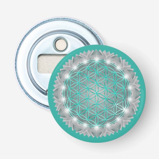 LEVENSSTROOM - Geometrie Licht 2 Button Flesopener (Voorkant)