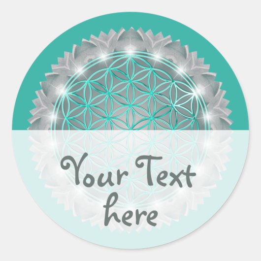LEVENSSTROOM - Geometrie Licht 2 Ronde Sticker (Voorkant)