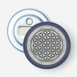 LEVENSSTROOM - Geometriesymbool Art 1 Button Flesopener