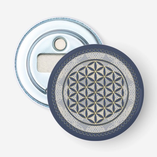 LEVENSSTROOM - Geometriesymbool Art 1 Button Flesopener (Voorkant)