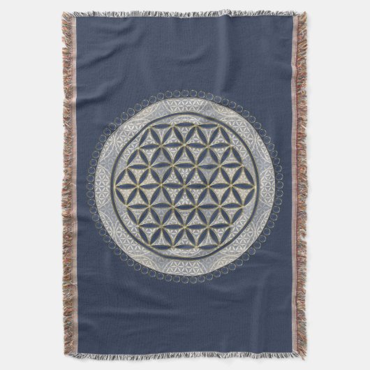 LEVENSSTROOM - Geometriesymbool Art 1 Deken (Voorkant Verticaal)