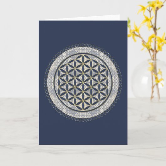 LEVENSSTROOM - Geometriesymbool Art 1 Kaart (Gele Bloem)