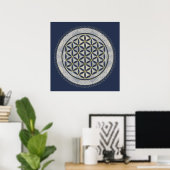 LEVENSSTROOM - Geometriesymbool Art 1 Poster (Thuiskantoor)