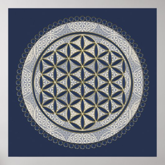 LEVENSSTROOM - Geometriesymbool Art 1 Poster (Voorkant)