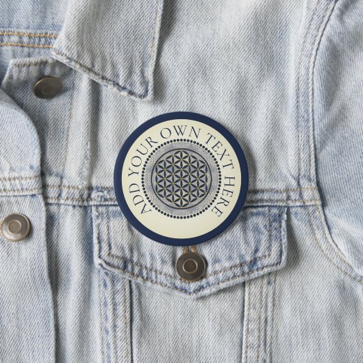 LEVENSSTROOM - Geometriesymbool Art 1 Ronde Button 7,6 Cm (In situ)