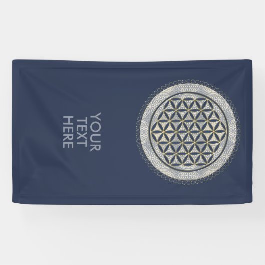 LEVENSSTROOM - Geometriesymbool Art 1 Spandoek (Horizontaal)