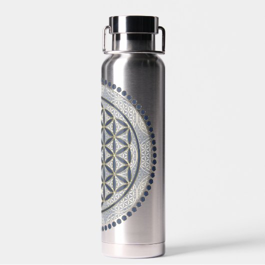 LEVENSSTROOM - Geometriesymbool Art 1 Waterfles (Achterkant)