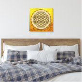 LEVENSSTROOM - Geometriesymbool Art 2 Canvas Afdruk (Insitu (Slaapkamer))