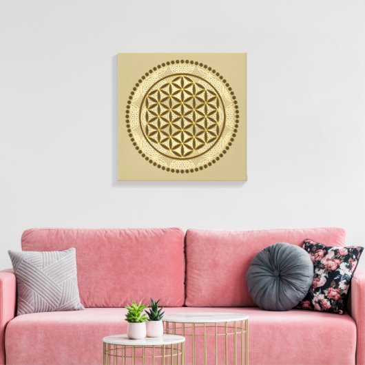 LEVENSSTROOM - Geometriesymbool Art 2 Canvas Afdruk (Insitu (Woonkamer))