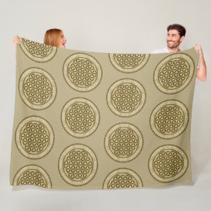 LEVENSSTROOM - Geometriesymbool Art 2 Fleece Deken