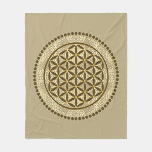 LEVENSSTROOM - Geometriesymbool Art 2 Fleece Deken (Voorkant)