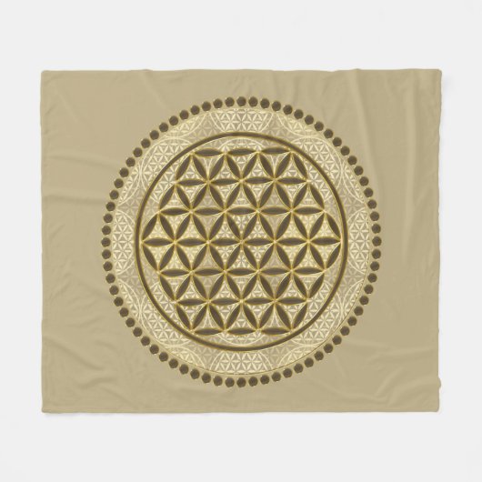 LEVENSSTROOM - Geometriesymbool Art 2 Fleece Deken (Voorkant (Horizontaal))