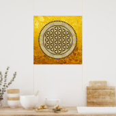 LEVENSSTROOM - Geometriesymbool Art 2 Poster (Keuken)