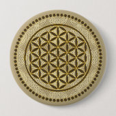 LEVENSSTROOM - Geometriesymbool Art 2 Ronde Button 4,0 Cm (Voorkant)