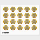 LEVENSSTROOM - Geometriesymbool Art 2 Ronde Sticker (Vel)