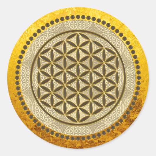 LEVENSSTROOM - Geometriesymbool Art 2 Ronde Sticker (Voorkant)