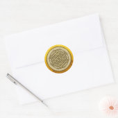 LEVENSSTROOM - Geometriesymbool Art 2 Ronde Sticker (Envelop)