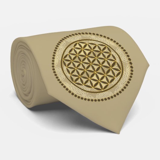 LEVENSSTROOM - Geometriesymbool Art 2 Stropdas (Opgerold)