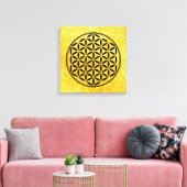 LEVENSSTROOM - Gesacreerd symbool voor meetkunde v Canvas Afdruk (Insitu (Woonkamer))