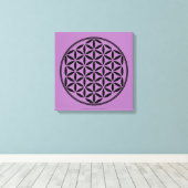 LEVENSSTROOM - Gesacreerd symbool voor meetkunde v Canvas Afdruk (Insitu (Houten vloer))