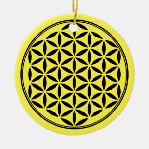 LEVENSSTROOM - Gesacreerd symbool voor meetkunde v Keramisch Ornament