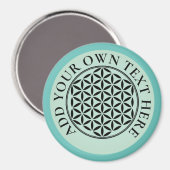 LEVENSSTROOM - Gesacreerd symbool voor meetkunde v Magneet (Voorkant / Achterkant)