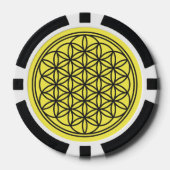 LEVENSSTROOM - Gesacreerd symbool voor meetkunde v Poker Chips (Voorkant)