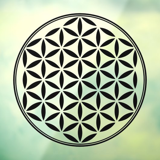 LEVENSSTROOM - Gesacreerd symbool voor meetkunde v Raamsticker (Vel 3)