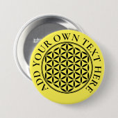 LEVENSSTROOM - Gesacreerd symbool voor meetkunde v Ronde Button 7,6 Cm (Voorkant /achterkant)