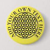 LEVENSSTROOM - Gesacreerd symbool voor meetkunde v Ronde Button 7,6 Cm (Voorkant)
