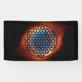 LEVENSSTROOM - Gesacreerd symbool voor meetkunde v Spandoek (Horizontaal)