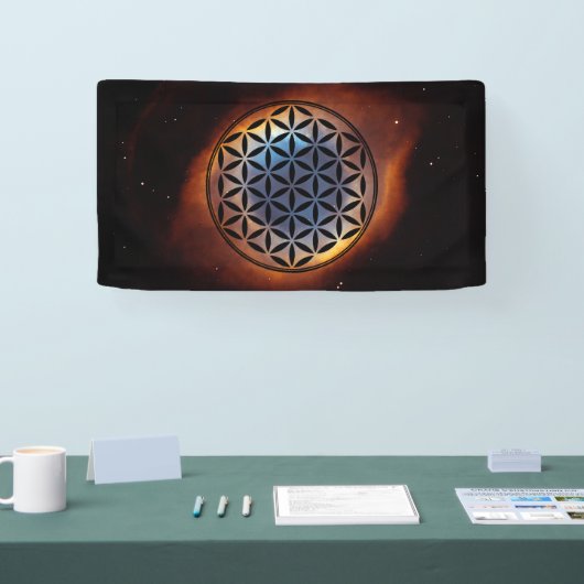 LEVENSSTROOM - Gesacreerd symbool voor meetkunde v Spandoek (Beurs)