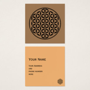 LEVENSSTROOM - Gesacreerd symbool voor meetkunde v Vierkante Visitekaartjes