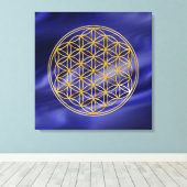 LEVENSSTROOM - goud Canvas Afdruk (Insitu (Houten vloer))