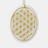 LEVENSSTROOM - goud Keramisch Ornament (Rechts)