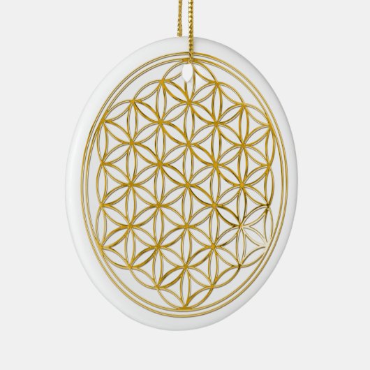 LEVENSSTROOM - goud Keramisch Ornament (Rechts)