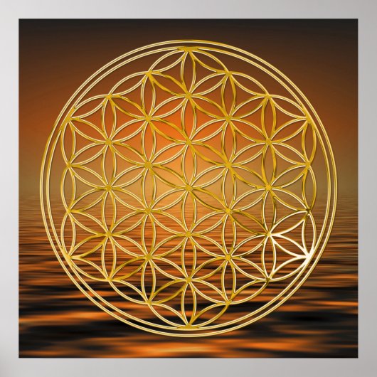 LEVENSSTROOM - goud Poster (Voorkant)